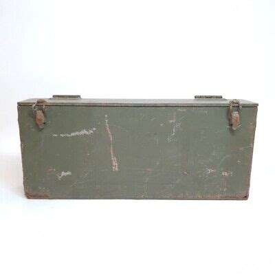 Vintage Military Smoke Grenades Ammo Box Heavy Steel 6 